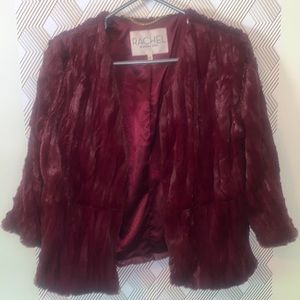 Rachel Roy Cropped Faux Fur Jacket